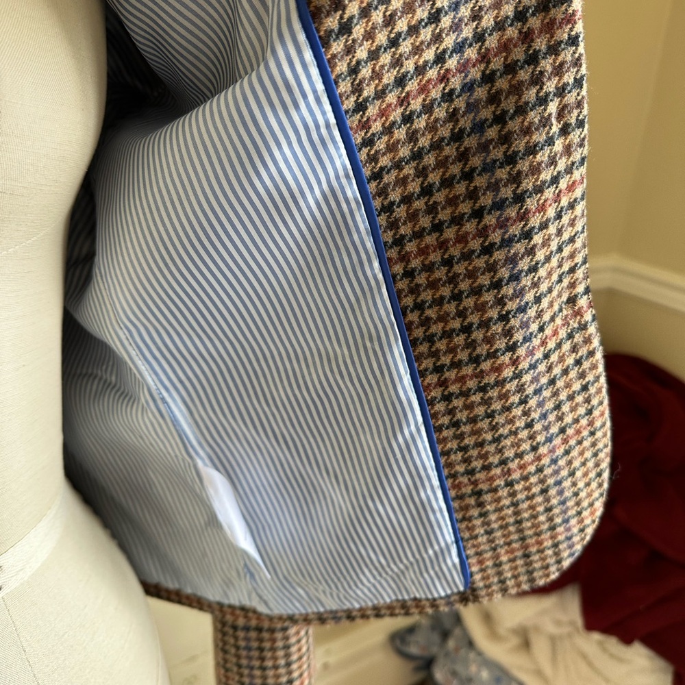J. Crew Houndstooth Blazer - Black, Brown, Red, tan - Picture 6 of 10